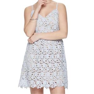 LOVE FIRE SIZE MEDIUM BLUE LACE DRESS BOUTIQUE